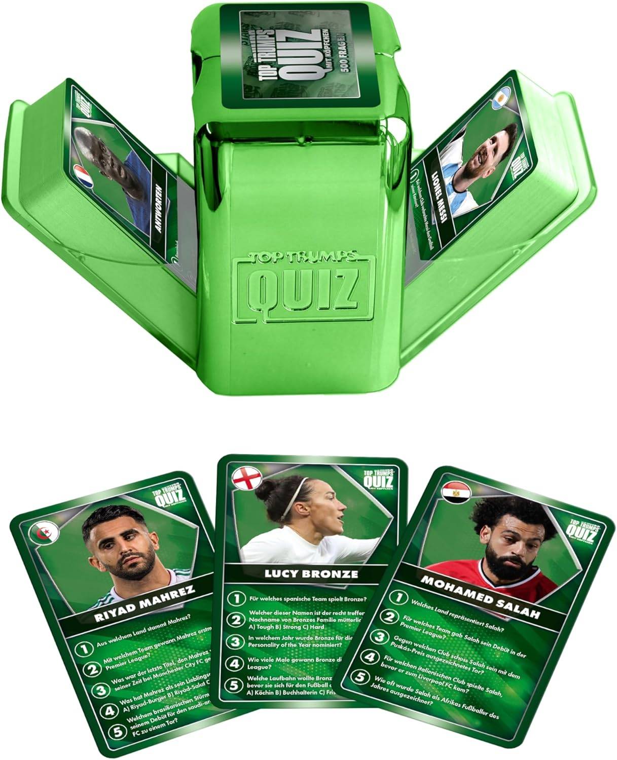 Top Trumps Quiz - Weltfußball Stars (grün) Ratespiel Wissensspiel Fragespiel Gesellschaftsspiel