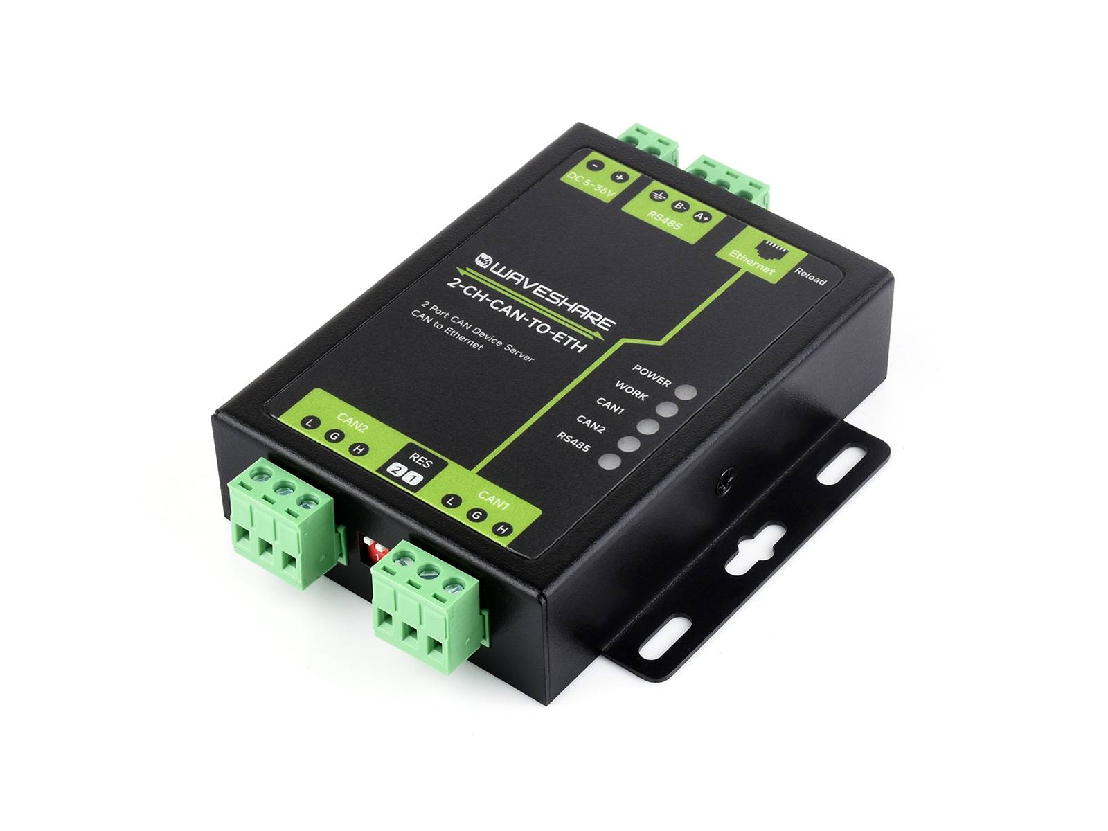 WaveShare Industrial Grade 2CH CAN to Ethernet Server