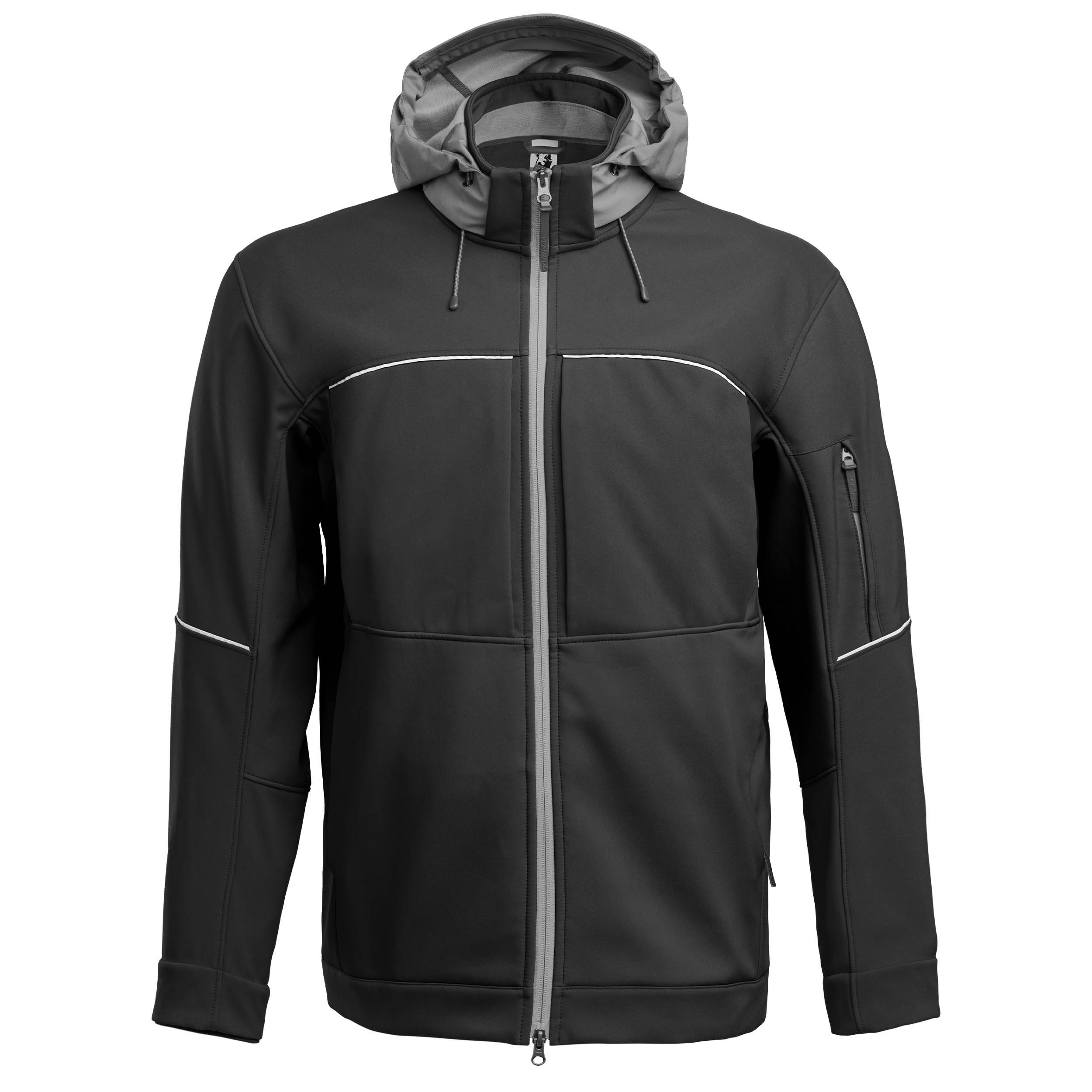 QUALITEX HIGH QUALITY WORKWEAR Softshelljacke RESIST - schwarz/grau - Herren: XXL