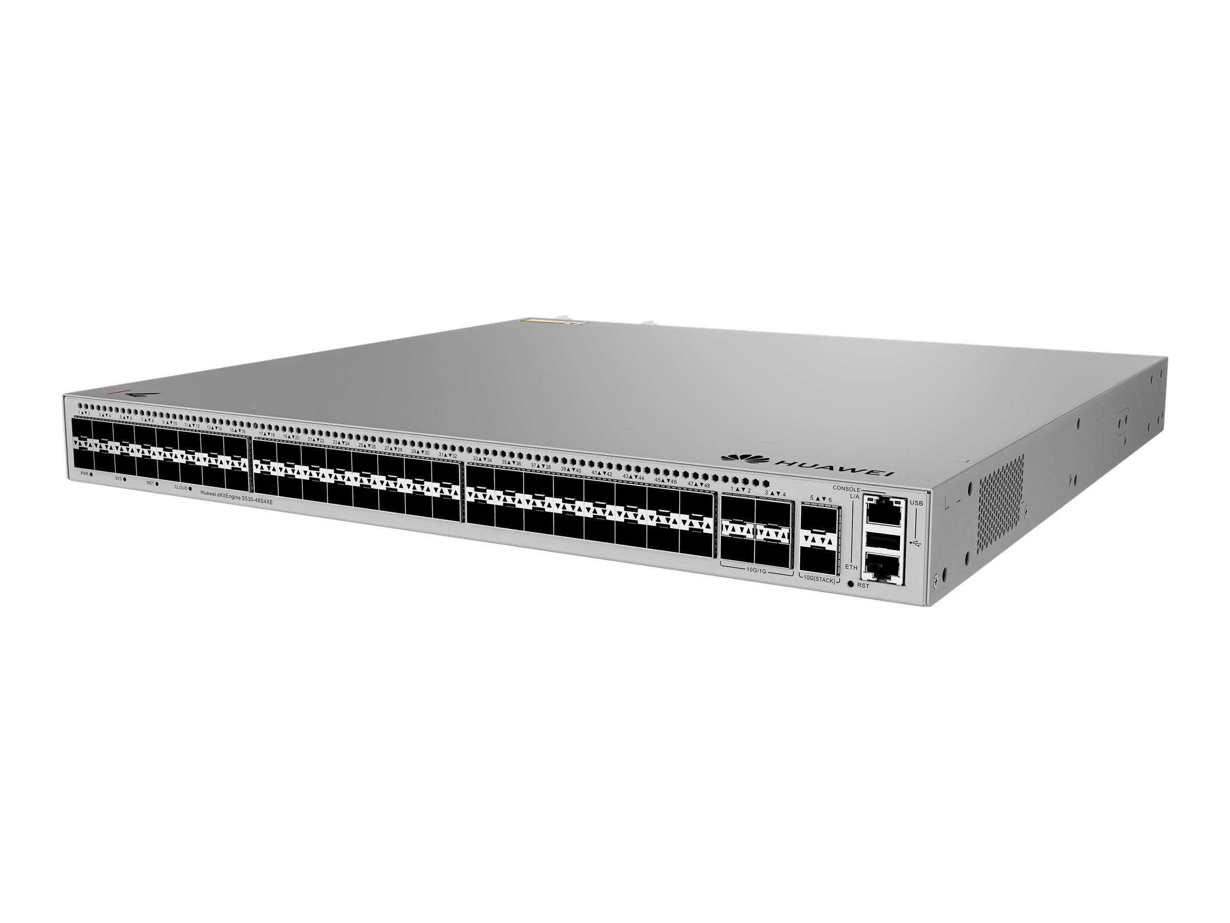 Huawei eKitEngine S530S Series S530-48S4XE - Switch - L3 - managed - 48 x Gigabit SFP + 4 x 1 Gigabit / 10 Gigabit SFP+