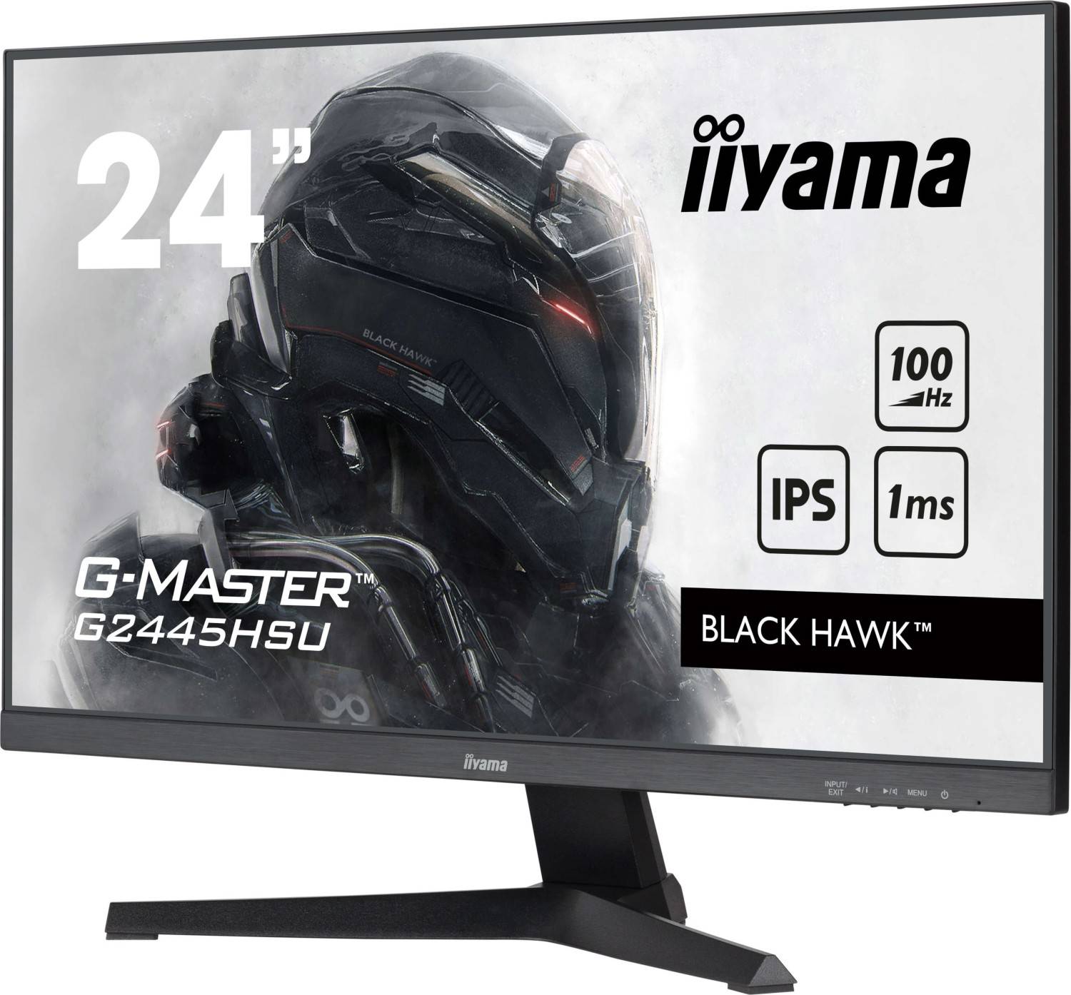 iiyama 24'' IPS Gaming, G-Master Black Hawk, FreeSync, 1920x1080@100Hz, 300cd/m², HDMI, DisplayPort, 1ms (MPRT), Adaptive
