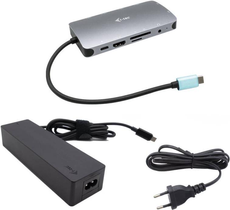 I-TEC USB-C Metal Dock 1xHDMI 1xVGA 1xSD+1xmicroSD Kartenleser 1xGLAN 1xAudio/Mic 3xUSB 3.1 1xUSB-C Data 1xUSB-C PD +