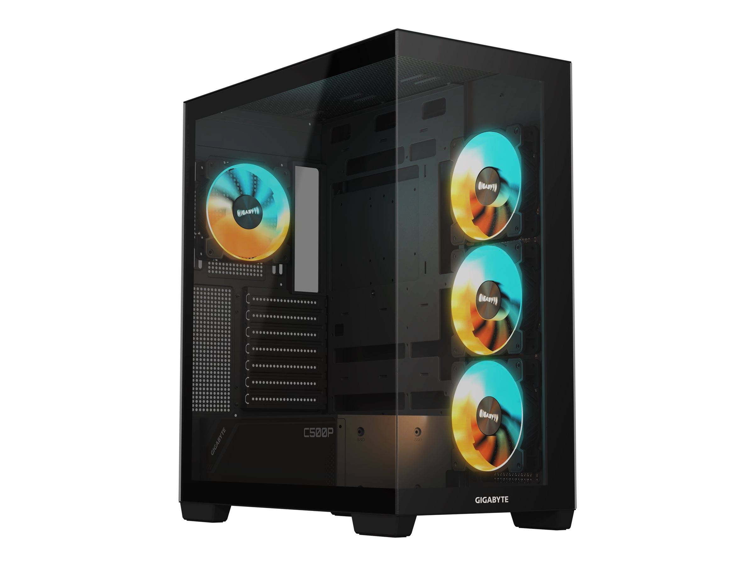 Gigabyte C500 PANORAMIC STEALTH - Mid tower - ATX - Seitenteil mit Fenster (gehärtetes Glas)
