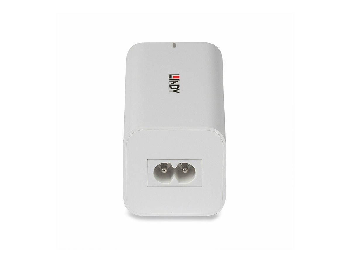 Lindy Netzteil - 100 Watt - 5 A - Power Delivery 3.0 + PPS, GaNFast - 4 Ausgabeanschlussstellen (2 x USB-C, 2 x USB)