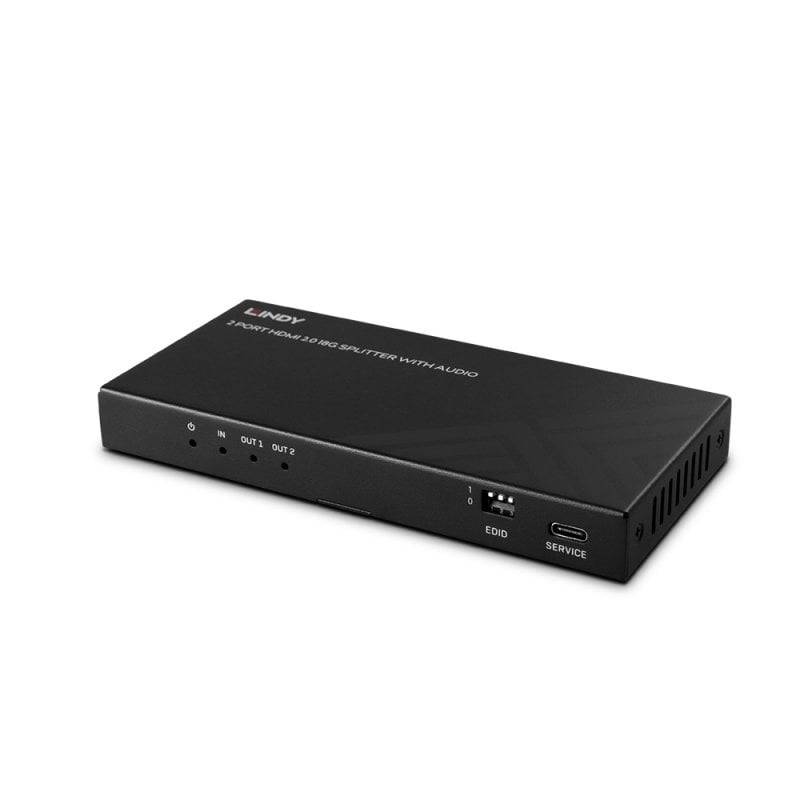 LINDY 2 Port HDMI 8K60 Splitter mit Audio