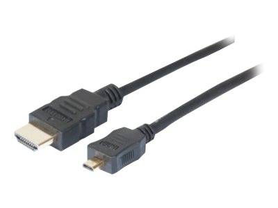 exertis Connect - HDMI-Kabel mit Ethernet - 19 pin micro HDMI Type D männlich zu HDMI männlich