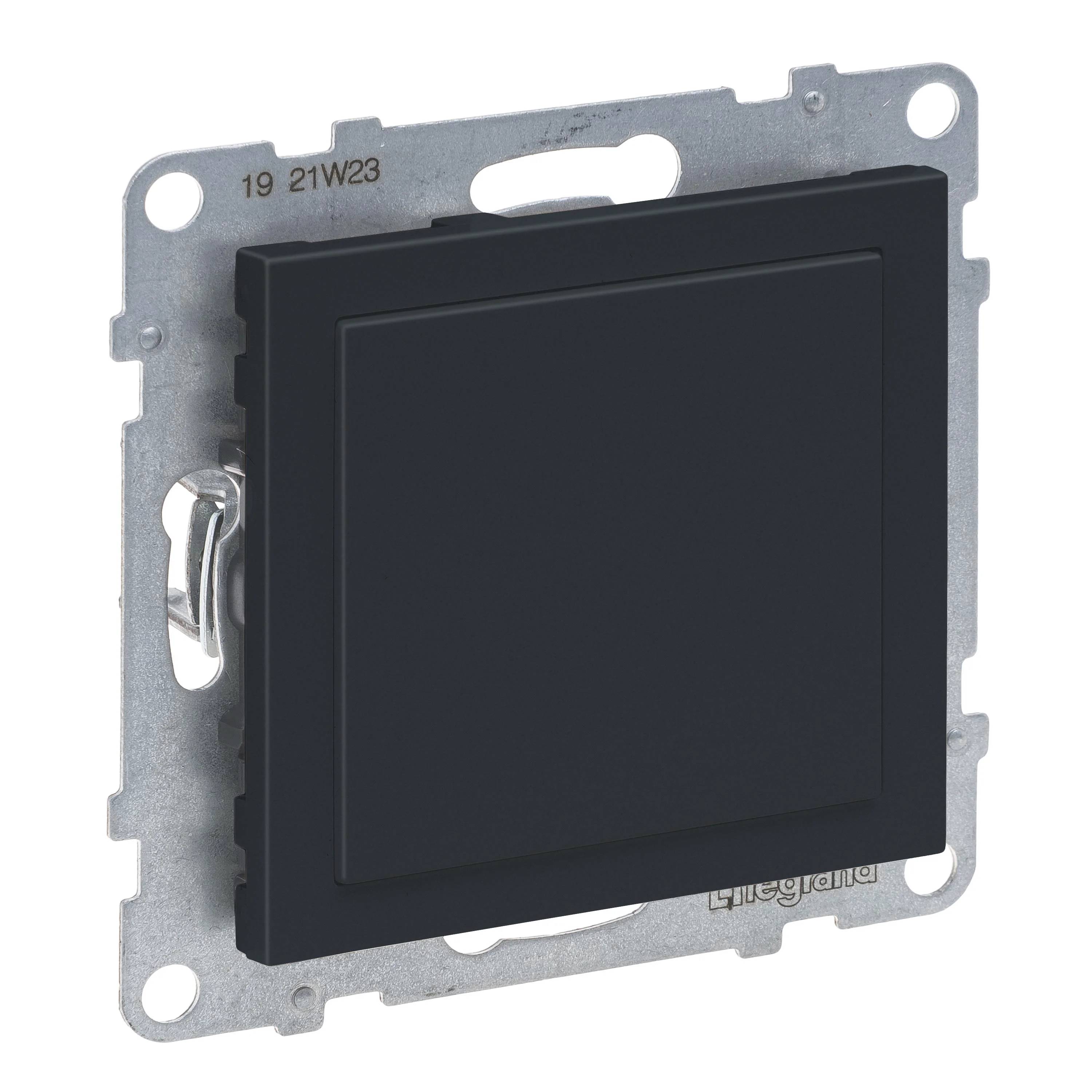 Legrand SEANO, Blindabdeckung, Mosaic-Adapter, Anthrazit lackiert, 1 Stk.