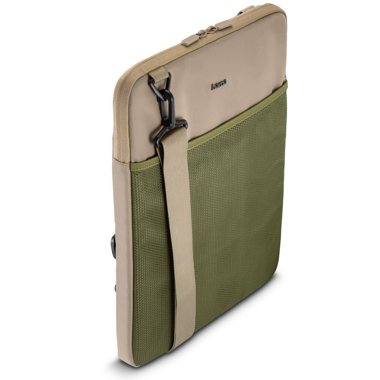 Notebook-Tasche To Go Beige/Grün 13,3" bis 14,2"