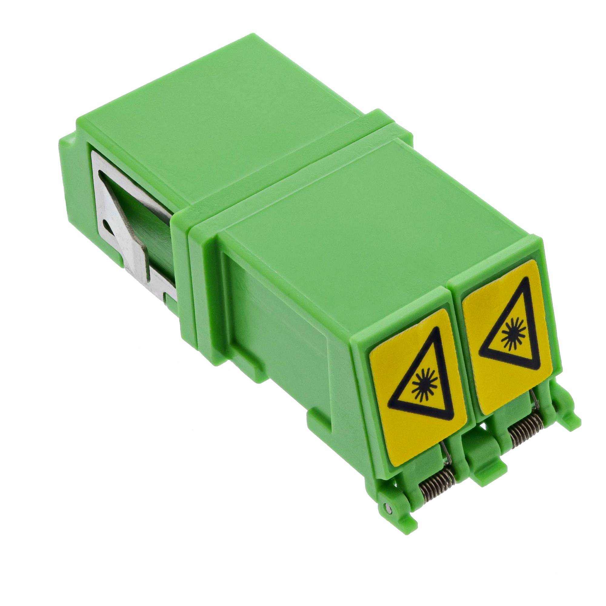 InLine LWL Kupplung - Duplex LC/LC - singlemode - grün - mit Shutterzu LC