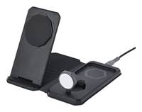 UAG 3in1 Reiseladegerät 15W kabelloses Ladegerät MagSafe + Kabel Organizer – Schwarz