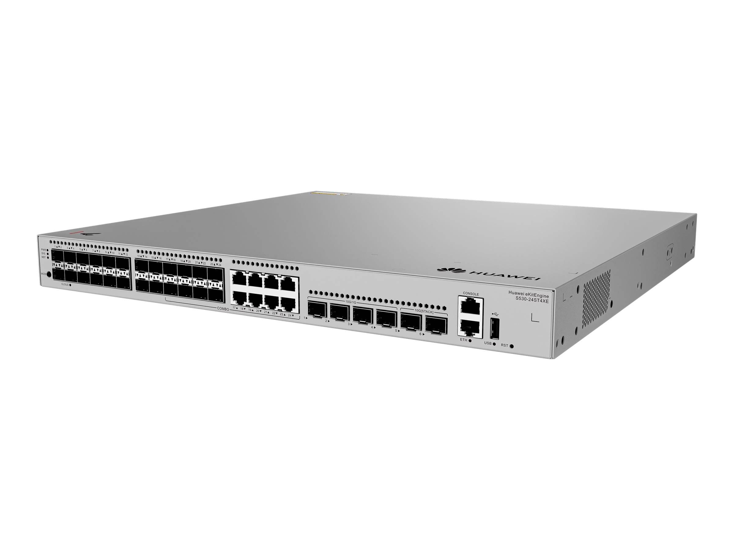 Huawei eKitEngine S530S Series S530-24ST4XE - Switch - managed - 16 x Gigabit SFP + 8 x 10/100/1000/SFP + 4 x 1 Gigabit / 10 Gigabit SFP+ + 2 x 10
