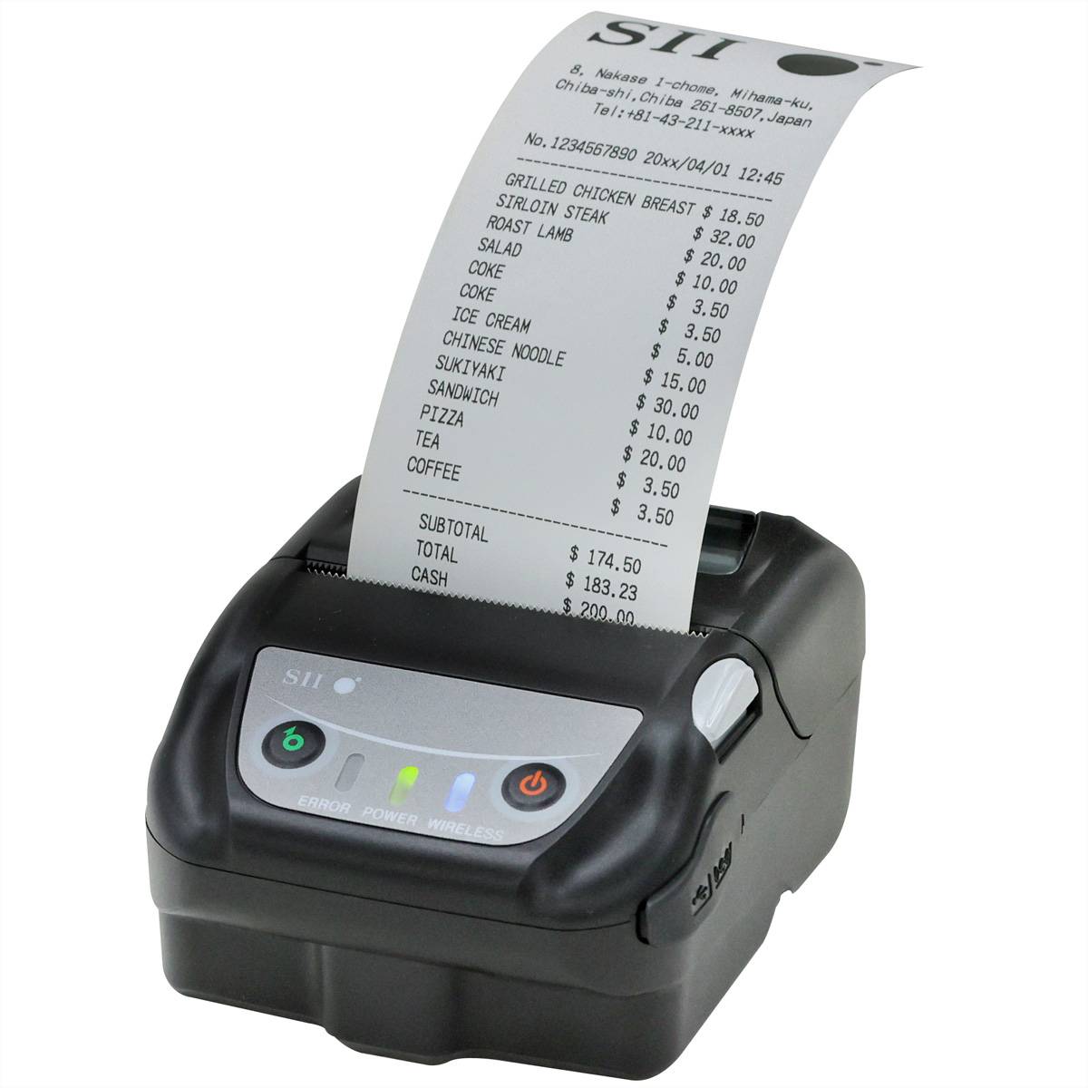 SEIKO MP-B21L mobiler Ettikettendrucker Bluetooth, USB