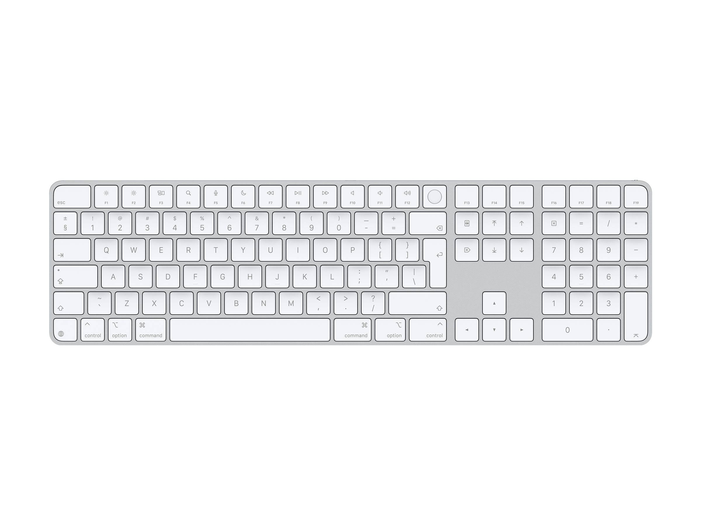 APPLE Magic Keyboard with Touch ID and Numeric Keypad for Mac models with Apple silicon - International English - White Keys