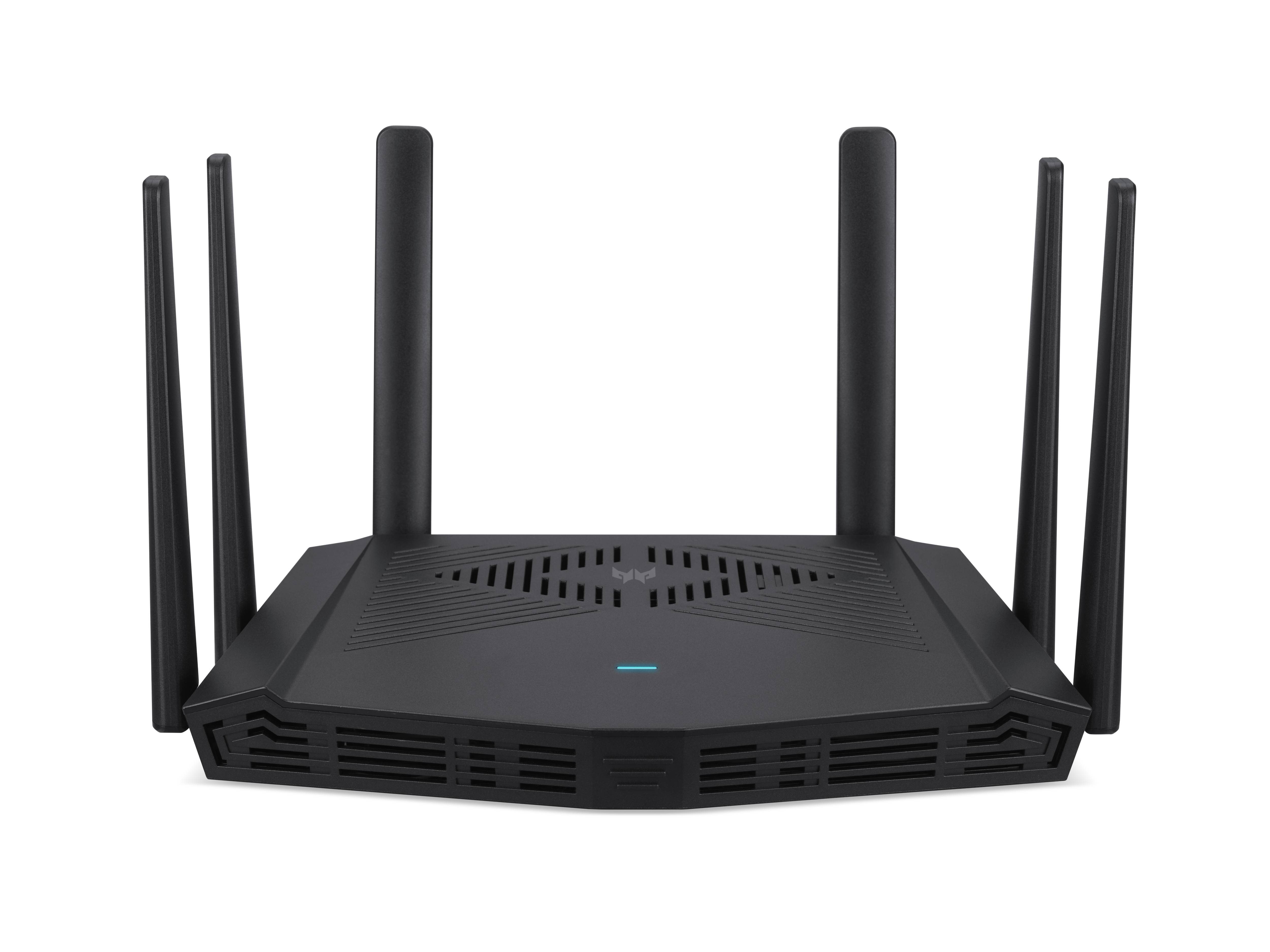 Acer Predator Connect W6x W-Fi 6 Gaming, Wi-Fi 6 (802.11ax), Dual-Band (2,4 GHz/5 GHz), Ethernet/LAN, Tabletop-Router