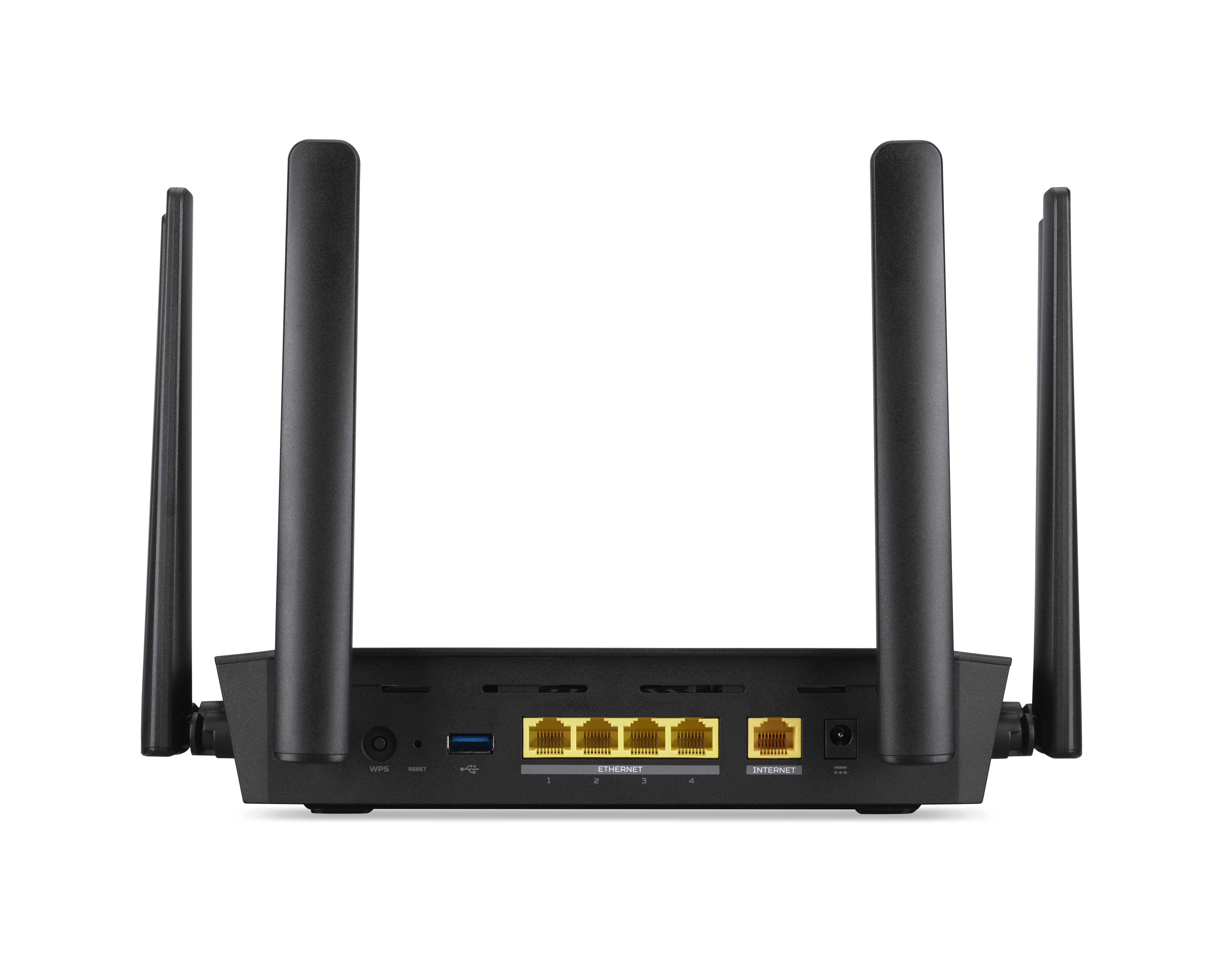 Acer Predator Connect W6x W-Fi 6 Gaming, Wi-Fi 6 (802.11ax), Dual-Band (2,4 GHz/5 GHz), Ethernet/LAN, Tabletop-Router