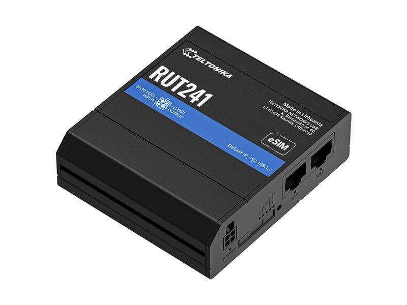 TELTONIKA NETWORKS RUT241 eSIM 4G/LTE/3G/2G GLOBAL Router