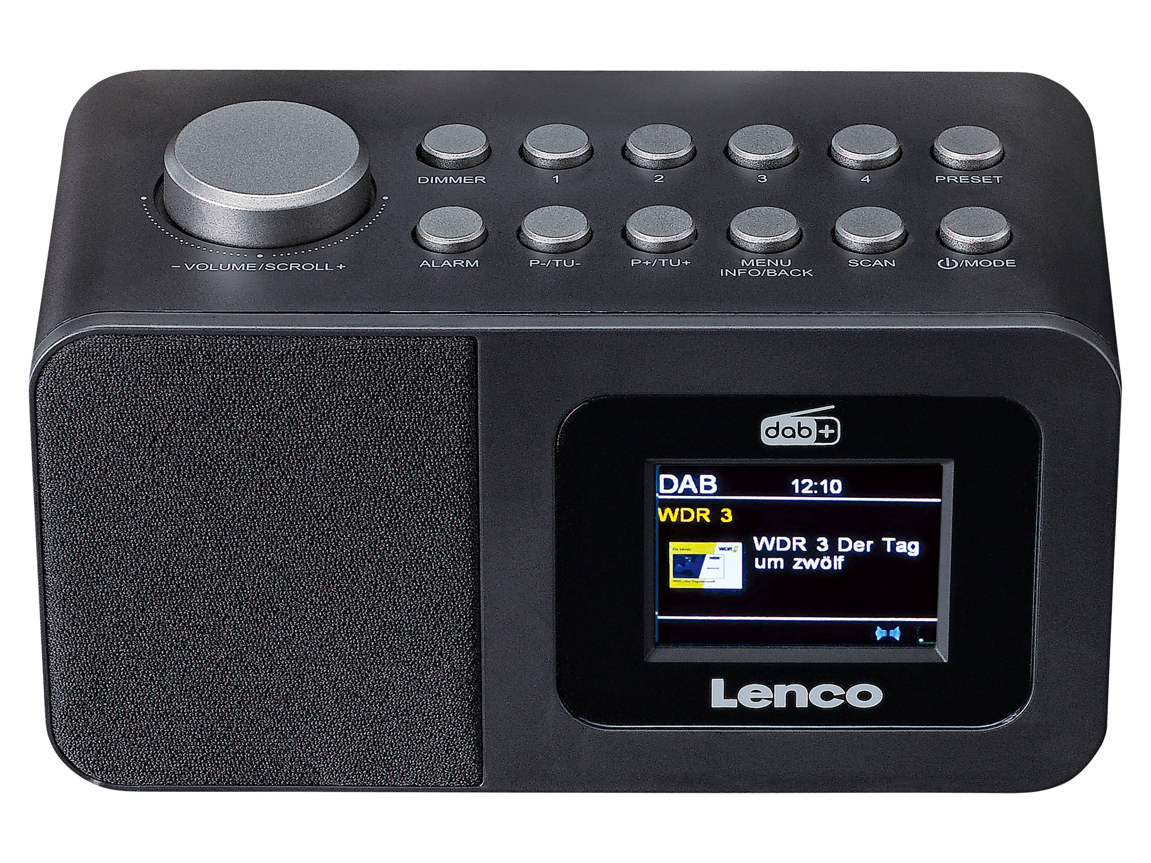 LENCO DAB+/FM Uhrenradio, Bluetooth, Farbdisplay