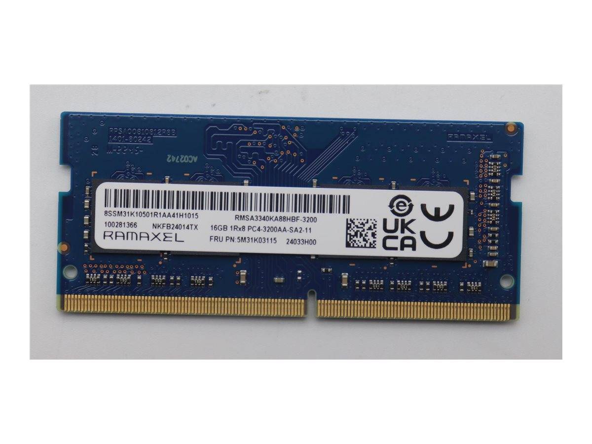 Lenovo Ramaxel - DDR4 - Modul - 16 GB - SO DIMM 260-PIN3200 MHz / PC4-25600