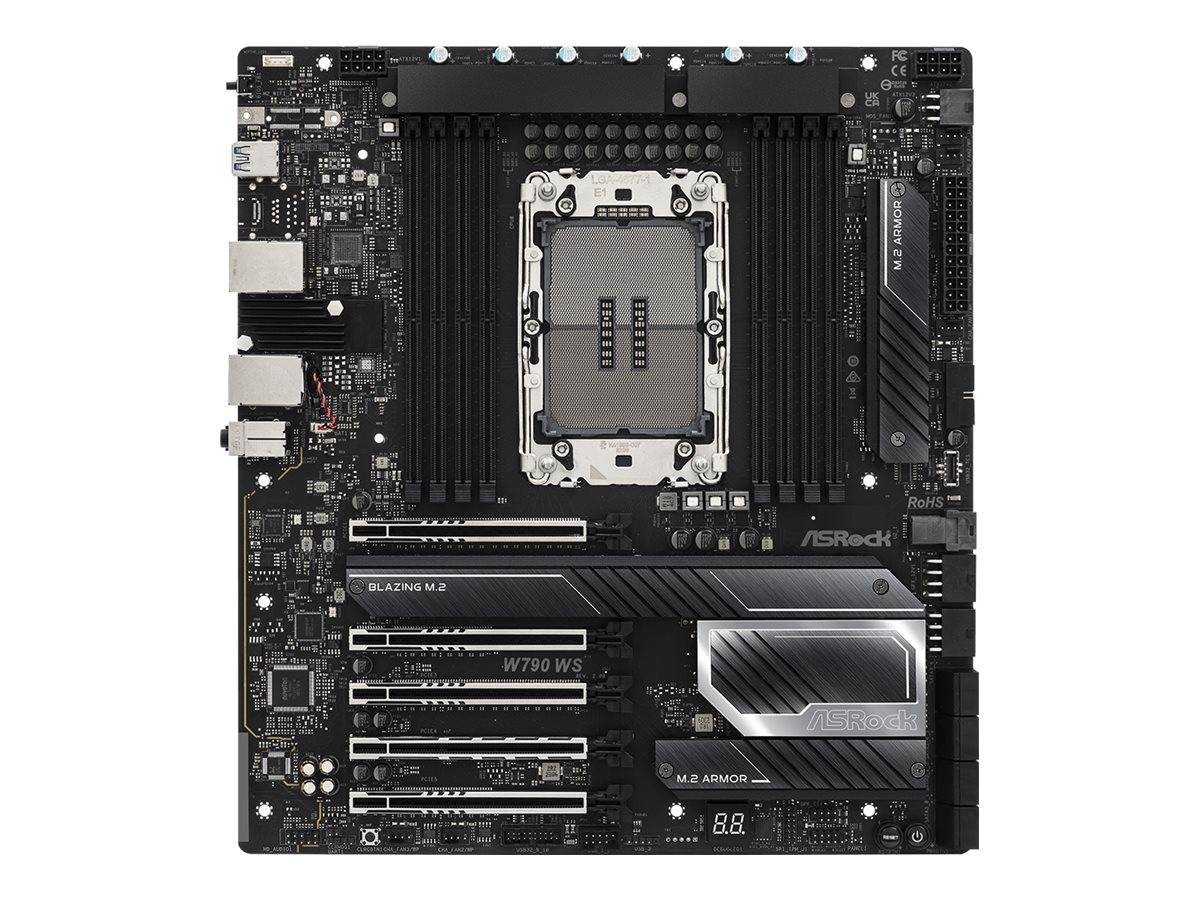ASRock W790 WS R2.0 Motherboard E-ATX LGA4677 Socket-E Chipsatz USB-C 3.2 Gen 2x2 USB 1 2 10 Gigabit LAN 2.5 HD Audio 8-Kanal ATX 2.050 GB DDR5
