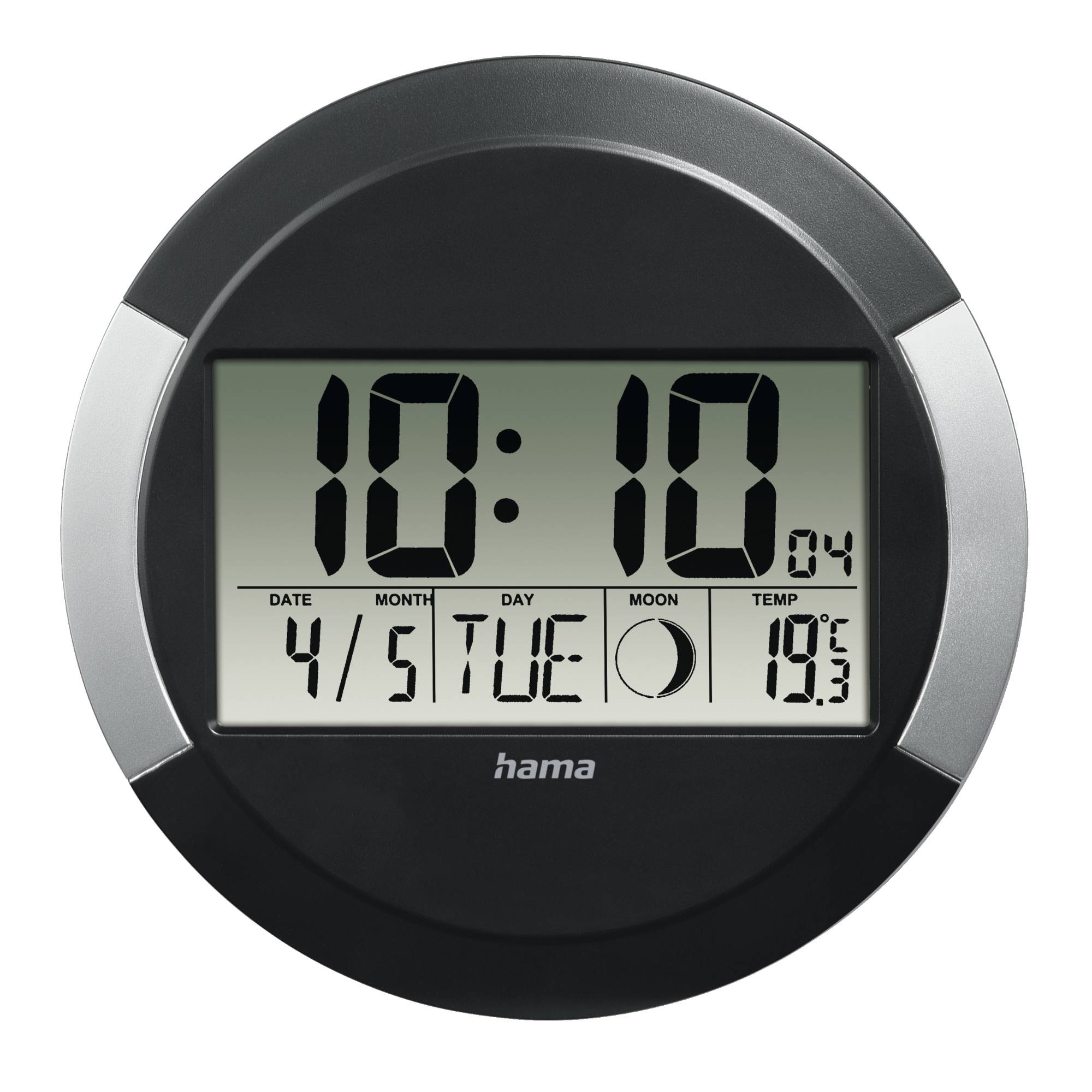 Hama Funkuhr Ischia 00222214 24,5cm sw/si