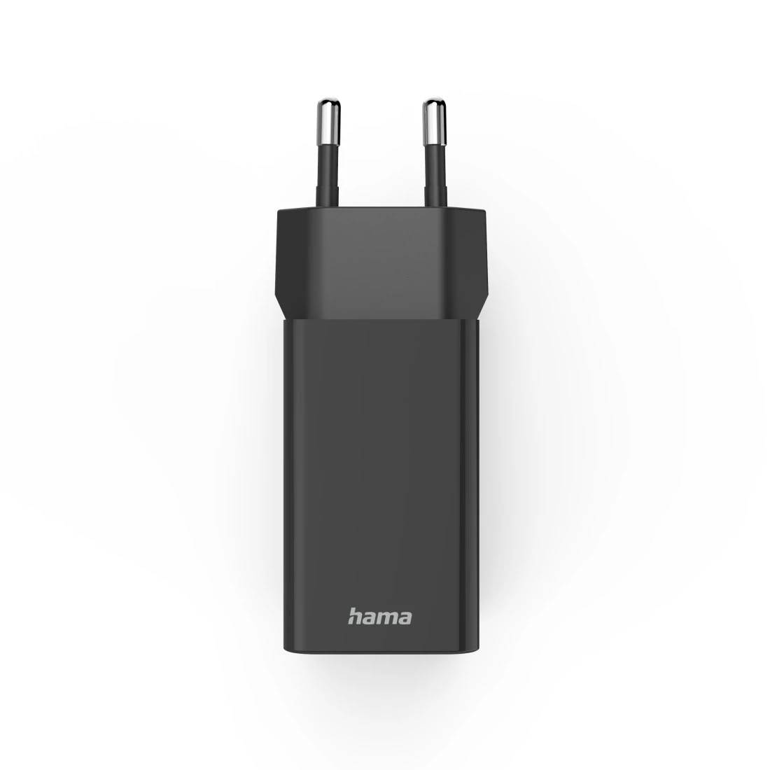 Hama Schnellladegerät 1x USB-C PD 3x USB-A Mini-Ladegerät 35W Schwarz USB Ladegerät - Schnellladegerät