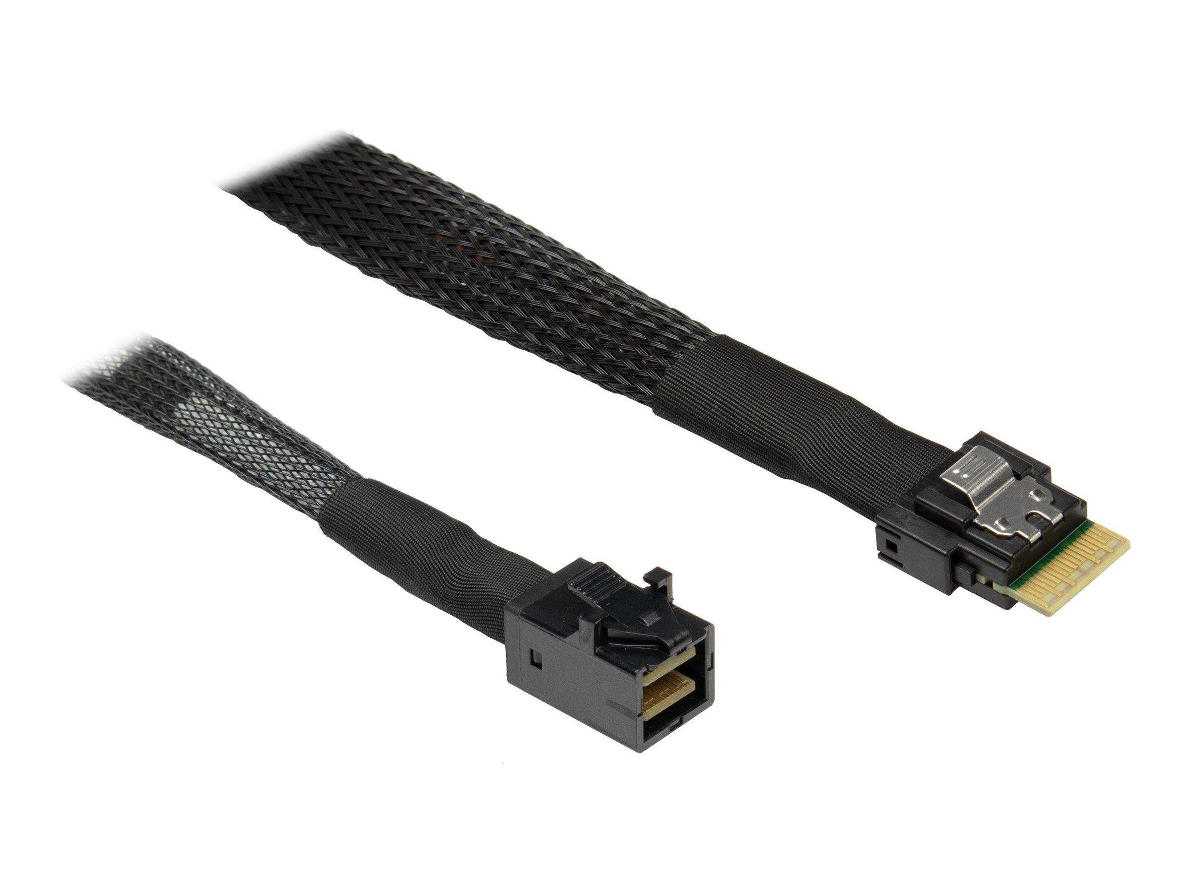 Inter-Tech Internes SAS-Kabel - SAS 24Gbit/s - 4i Slim SAS (M)zu Mini SAS HD
