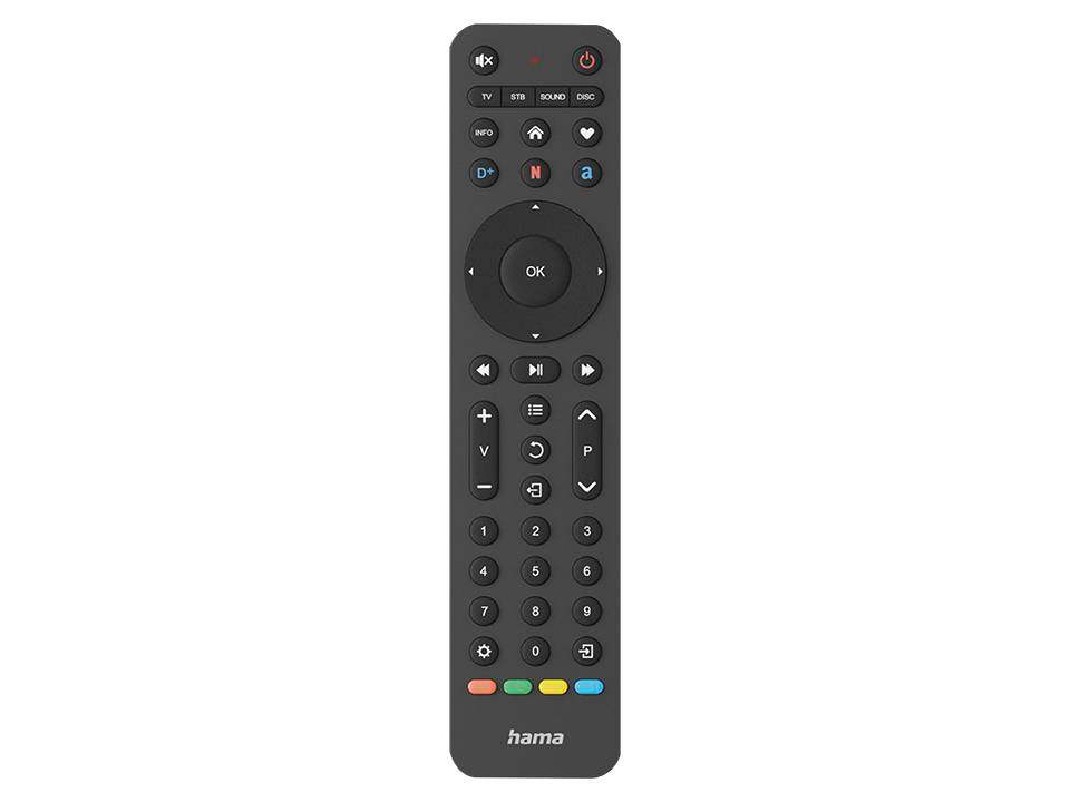 HAMA Universal-Fernbedienung TV, Infrarot, für 4 Geräte