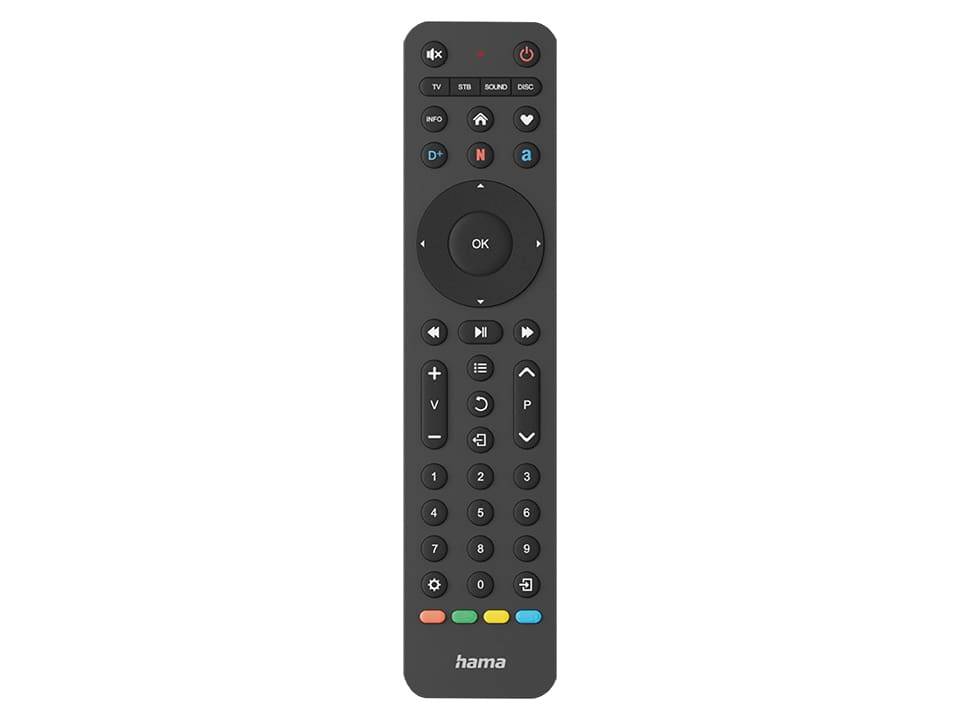 HAMA Universal-Fernbedienung TV, Infrarot, für 4 Geräte