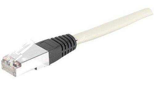 Patchkabel Cat. 6, S/FTP (PiMF), PoE++ / 4PPoE, halogenfrei, mit Rastnasenschutz, grau mit schwarzem