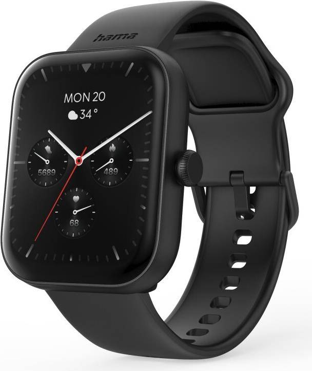 Hama Smartwatch 5000, Telefonfunktion, Schlafanalyse, wasserdicht, 1,65“, SW