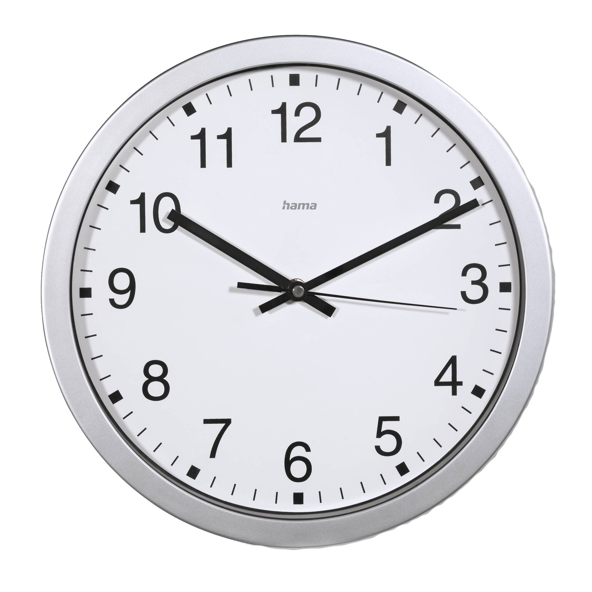 Hama Wanduhr Mallorca O 30 cm Silber
