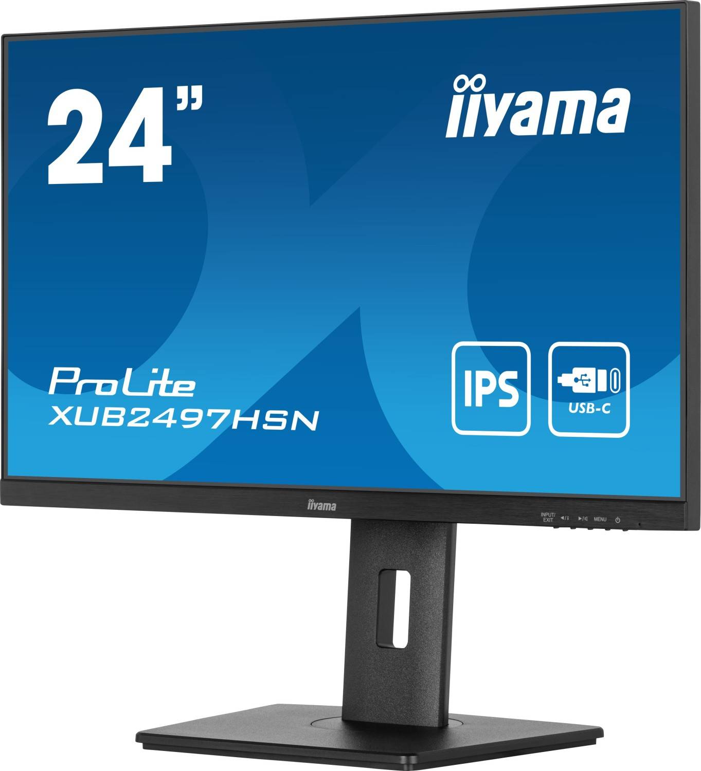 Iiyama ProLite XUB2497HSN-B2 24'' IPS Full HD Monitor USB-C Dock 65W schwarz