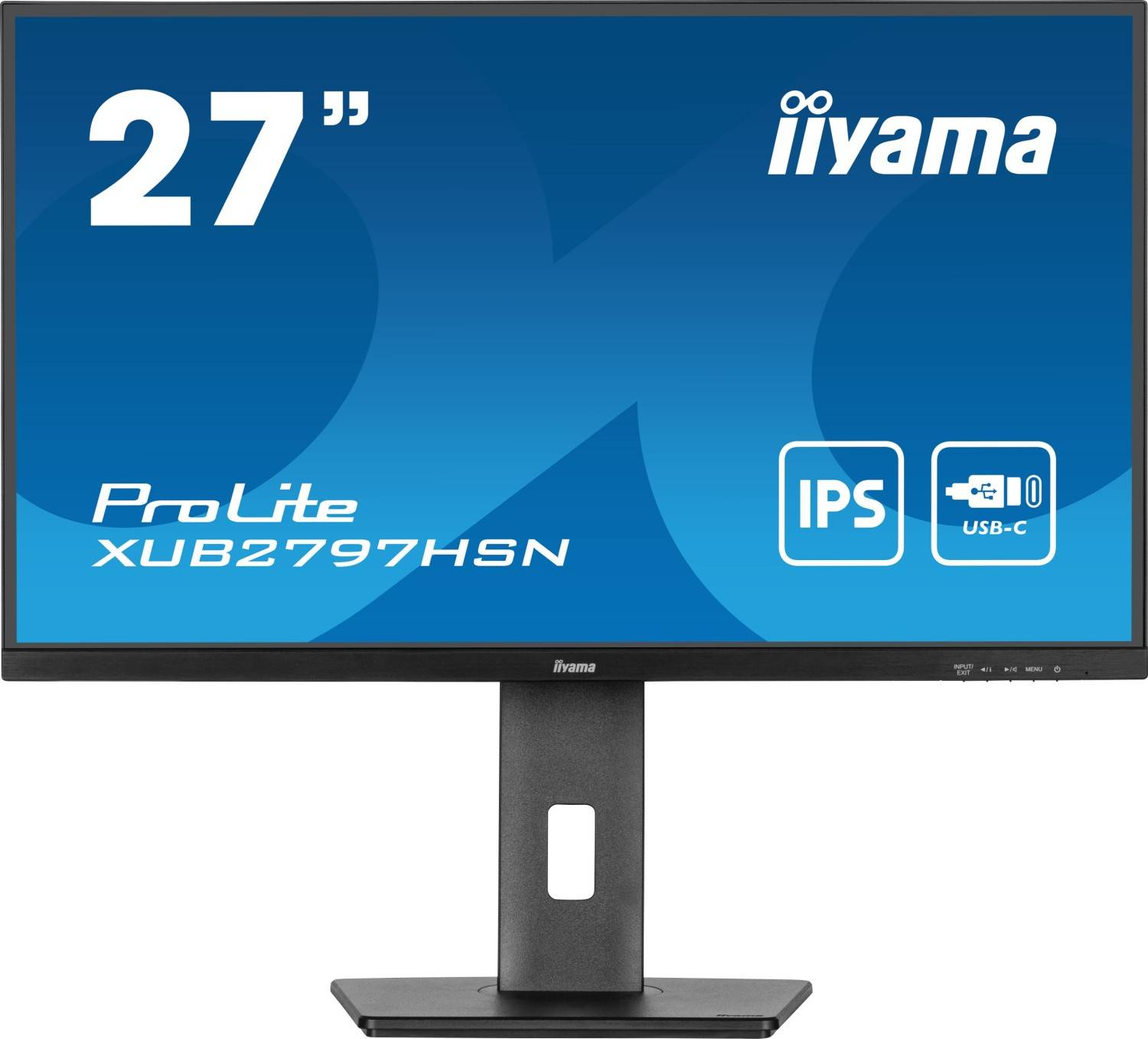 Iiyama ProLite XUB2797HSN-B2 27'' Full HD IPS-Monitor USB-C-Dock Ethernet schwarz