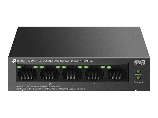 TP-Link LiteWave LS105LP V1 - Switch - 4 x 10/100 (PoE)