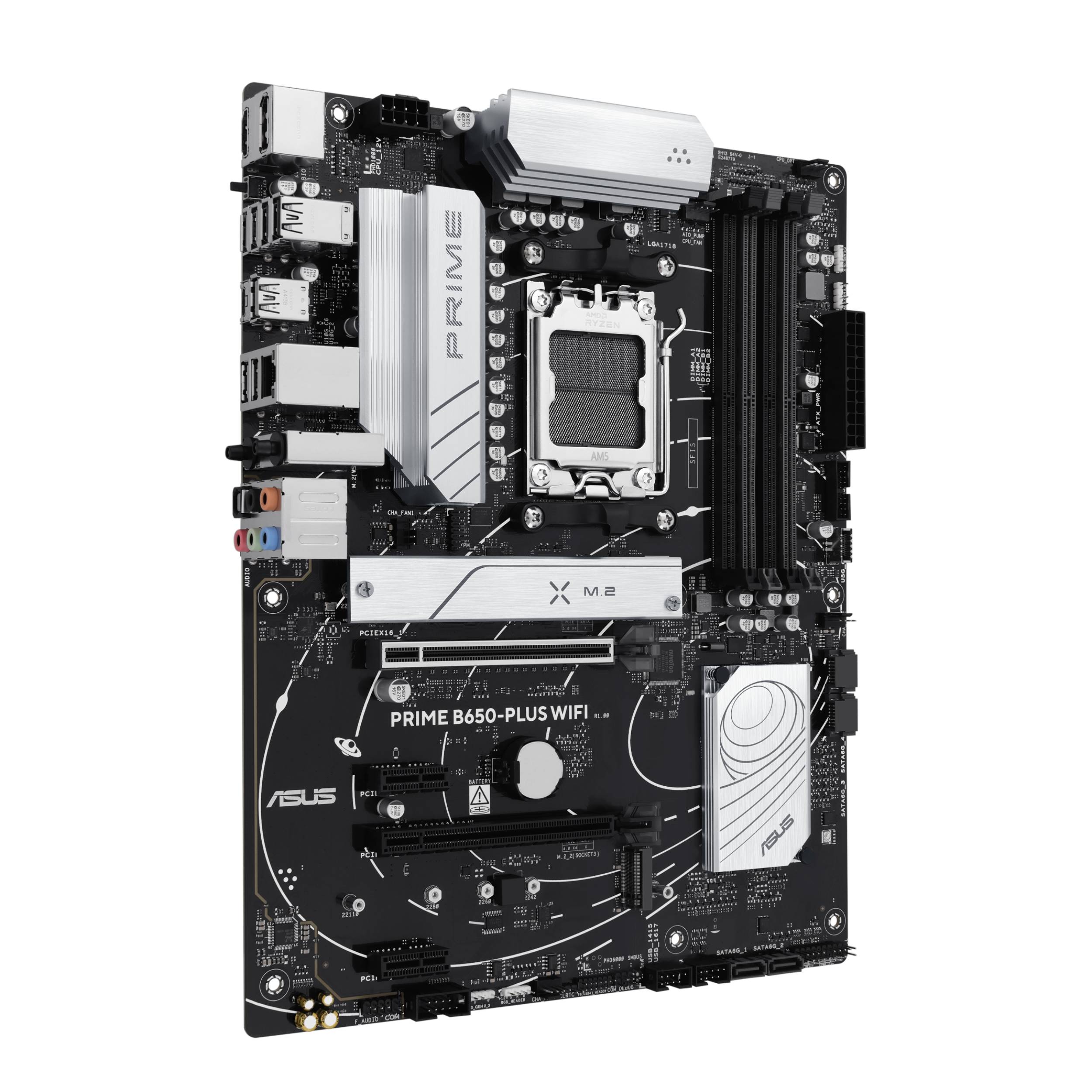 ASUS Prime B650-Plus WiFi - Motherboard - ATX - Socket AM5 - AMD B650 Chipsatz - USB-C 3.2 Gen2, USB 3.2 Gen 2, USB 3.2 Gen 1, USB-C 3.2 Gen 1