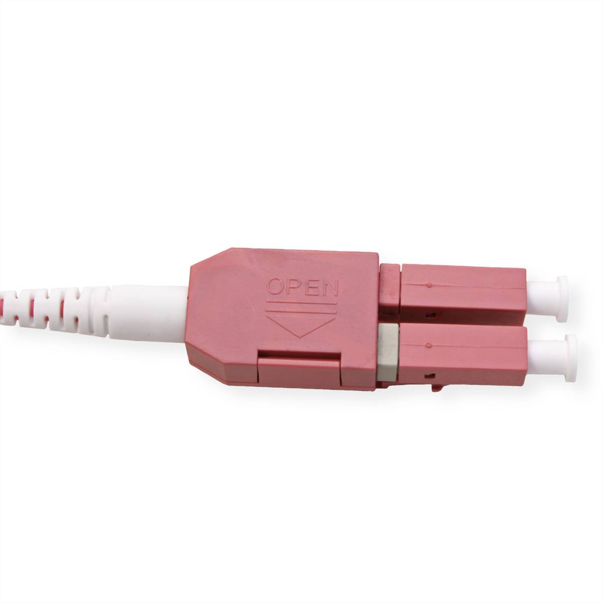ROLINE LWL-Kabel duplex 50/125µm OM4, LC/LC, LSOH, UNIBOOT, violett, 7 m