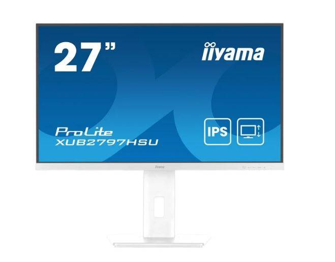 iiyama ProLite XUB2797HSU 27'' Full HD IPS Display weiß 68.5cm (27''), 1920 x 1080 IPS 100Hz, 1ms, HDMI, DisplayPort, Laut
