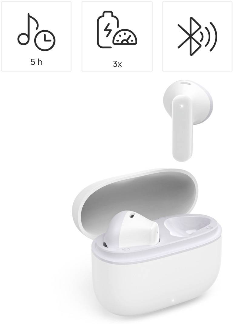 HAMA Kabellose Kopfhörer, Freedom Light II, TWS Earbuds, Weiß
