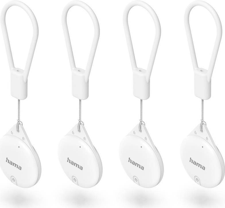 Hama Schlüsselfinder Item Finder Bluetooth für Apple Find My weiß 4er Pack