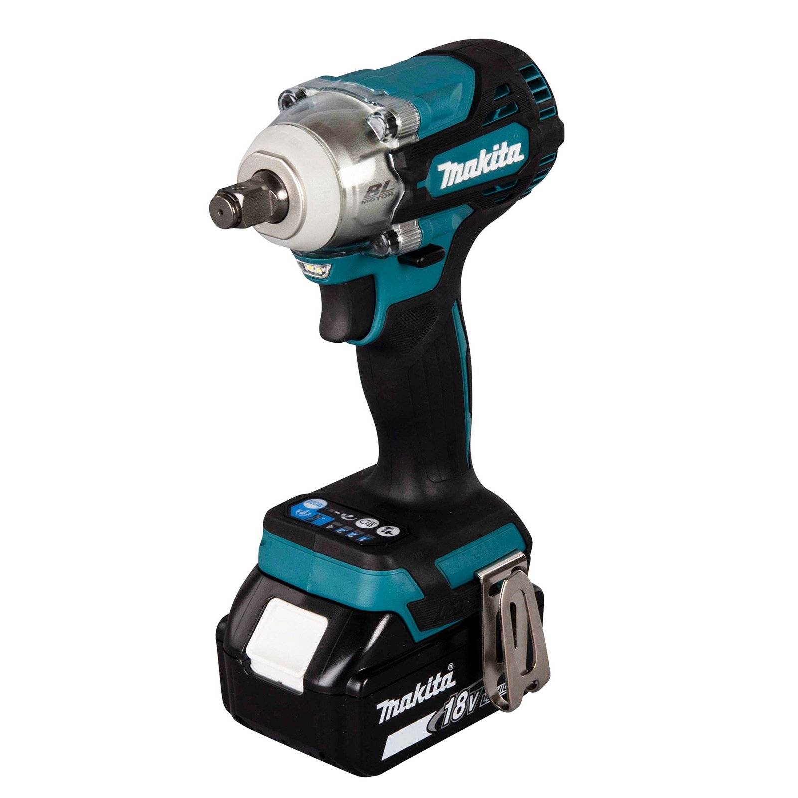 Makita DTW300TJX7 Akku-Schlagschrauber 18V / 2x Akku 5,0 Ah + Ladegerät + 14-tlg. Schlagnuss-Set im MAKPAC