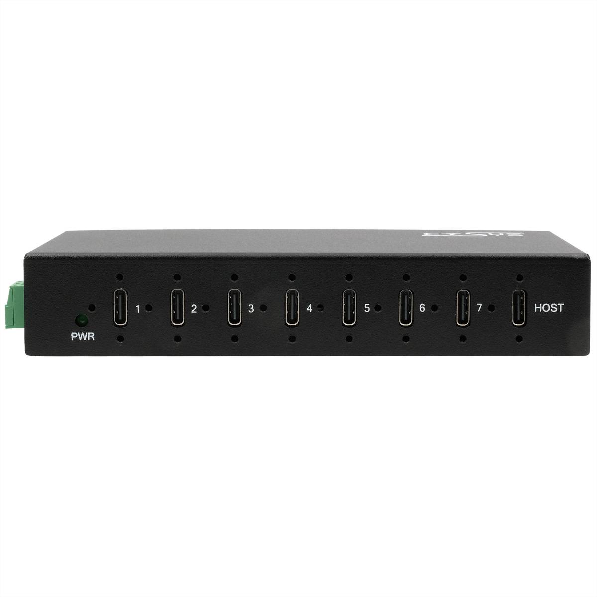 EXSYS EX-12277HMS 7-Port USB 3.2 Gen 2 Metall HUB, mit 7x C-Anschlüsse