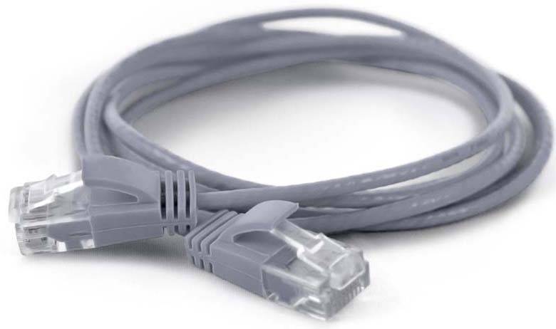 Wantec Patchkabel UTP CAT6a d=2,8mm 0,10m grau Multimedia-Technik Cat6 Kabel