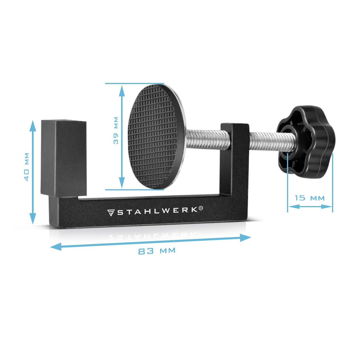 STAHLWERK G-Klemmen 4er Set zur Holzbearbeitung, G-Klammer, Schraubklemmen