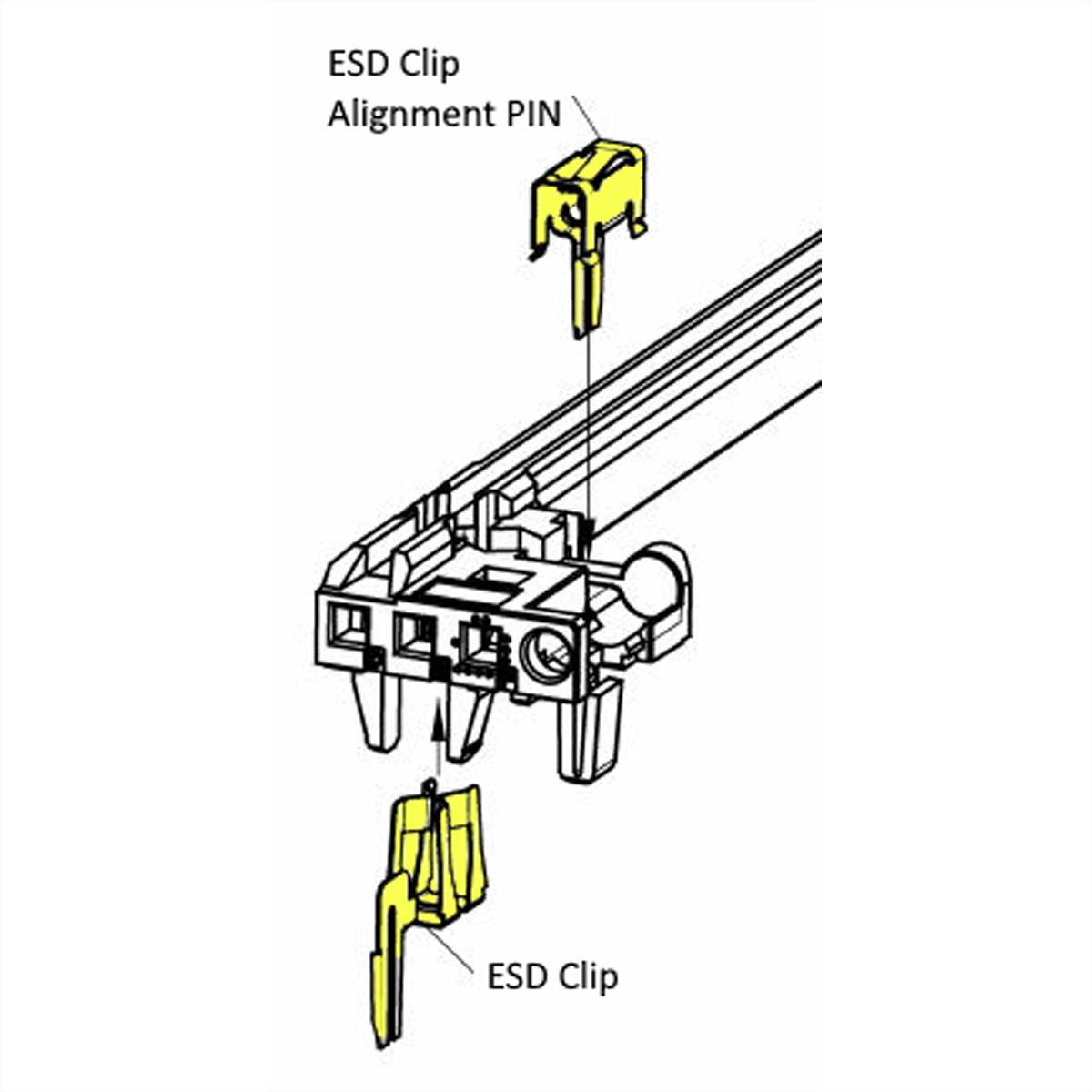 SCHROFF FUEHRUNGSS.IEEE 160T ROT ESD OBEN 10STK