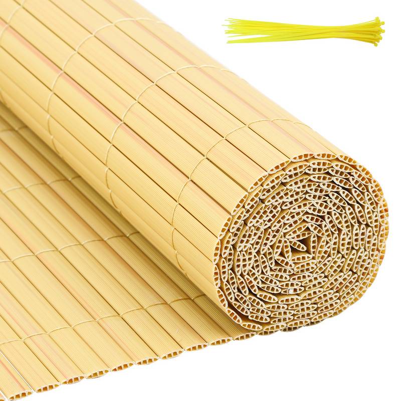 PVC Sichtschutzmatte Sichtschutzzaun Balkon Windschutz Sichtschutz für Zaun Bambus 80x300cm