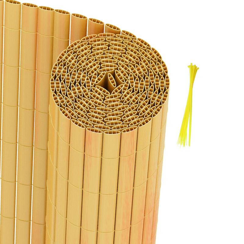 PVC Sichtschutzmatte Sichtschutzzaun Balkon Windschutz Sichtschutz für Zaun Bambus 160x700cm