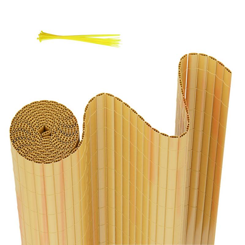 PVC Sichtschutzmatte Sichtschutzzaun Balkon Windschutz Sichtschutz für Zaun Bambus 100x500cm