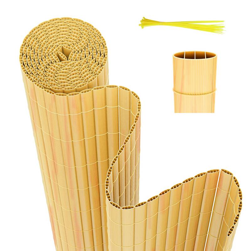 PVC Sichtschutzmatte Sichtschutzzaun Balkon Windschutz Sichtschutz für Zaun Bambus 140x1000cm