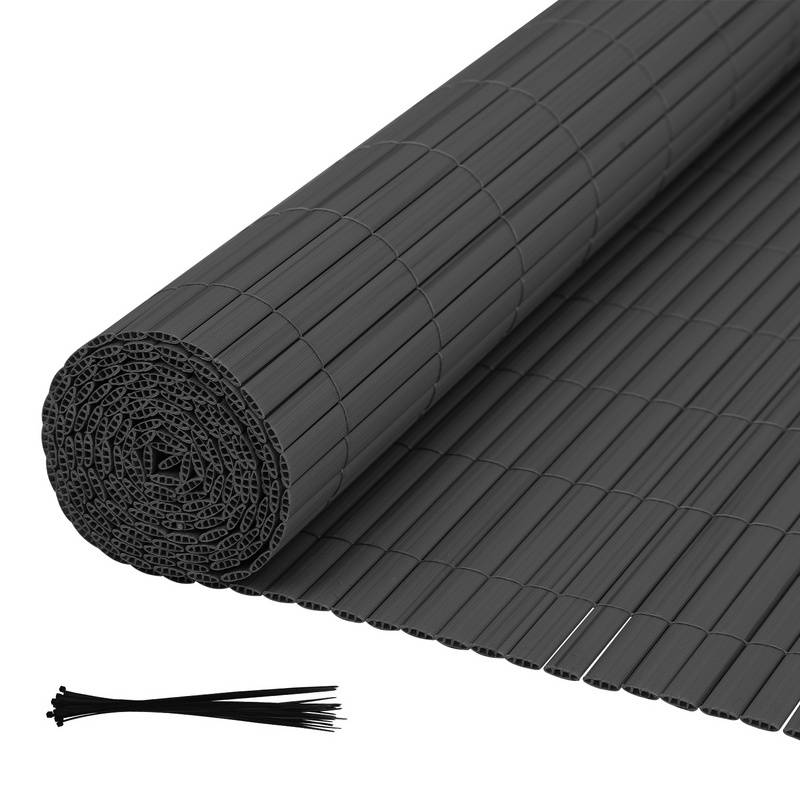 PVC Sichtschutzmatte Sichtschutzzaun Balkon Windschutz Sichtschutz für Zaun Grau 140x1000cm