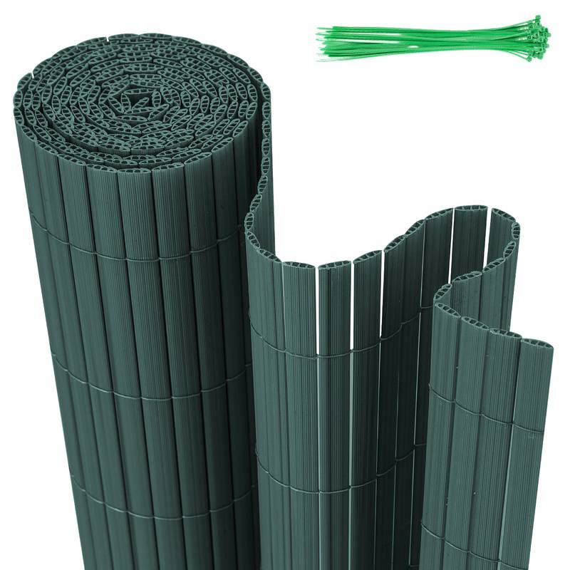 PVC Sichtschutzmatte Sichtschutzzaun Balkon Windschutz Sichtschutz für Zaun Grün 160x500cm